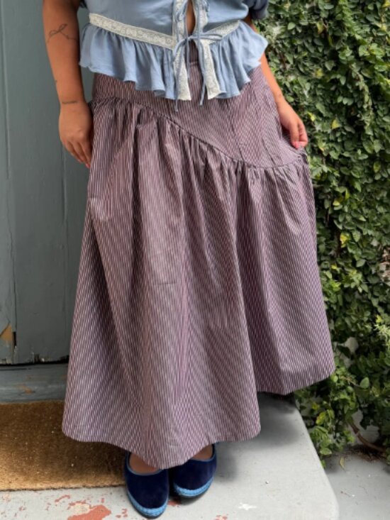 Lisa Says Gah Dresses & Skirts - Maeve Midi Skirt - Saddle Stripe - Lisa Says Gah PLUS SIZE